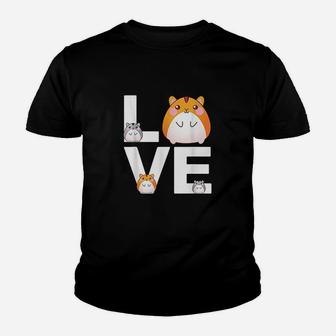 Funny Love Hamsters Animal Toys Pets Lovers Youth T-shirt | Crazezy UK