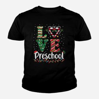 Funny Love Preschool Christmas Teacher Students Gifts Youth T-shirt | Crazezy CA
