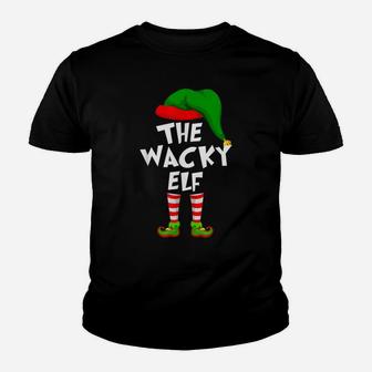 Funny Matching Family Christmas The Wacky Elf Youth T-shirt | Crazezy