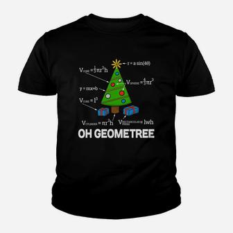 Funny Math Geometry Christmas Tree Pun Teacher Sweatshirt Youth T-shirt | Crazezy CA