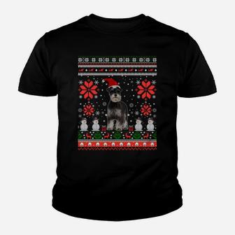Funny Miniature Schnauzers Ugly Christmas Sweater Party Gift Sweatshirt Youth T-shirt | Crazezy