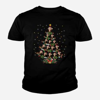 Funny Monkeys Animal Lover Xmas Gift Monkey Christmas Tree Sweatshirt Youth T-shirt | Crazezy CA