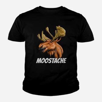 Funny Moostache Dad Youth T-shirt | Crazezy