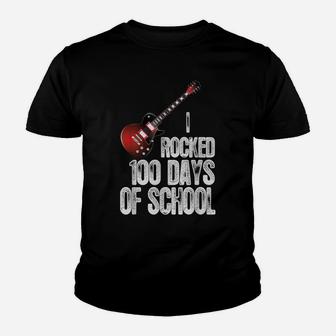Funny Music 100Th Day Of School I Rocked 100 Days Of School Youth T-shirt | Crazezy CA