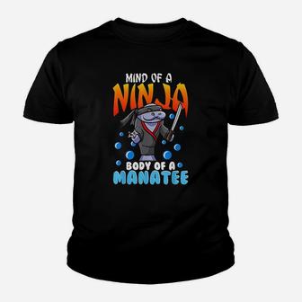 Funny Ninja Manatee Quote Joke Chubby Floaty Potatoe Gift Youth T-shirt | Crazezy AU