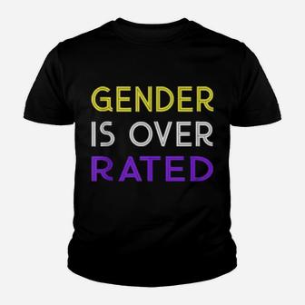 Funny Nonbinary Gender Is Over Rated Youth T-shirt - Monsterry