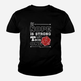 Funny Nope D20 Dice Dungeon Crawler Dragons Gaming Youth T-shirt | Crazezy
