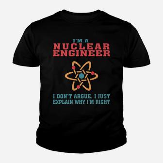 Funny Nuclear Engineer Gift For Graduation, Birthday Or Xmas Youth T-shirt | Crazezy UK