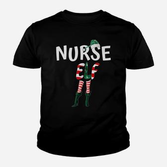 Funny Nurse Elf Christmas Outfit Great Xmas Gift For Nurse Youth T-shirt | Crazezy