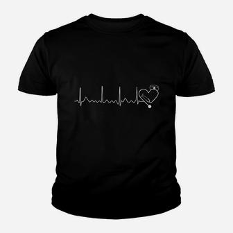 Funny Nurse Heartbeat Medical Assistant Youth T-shirt | Crazezy