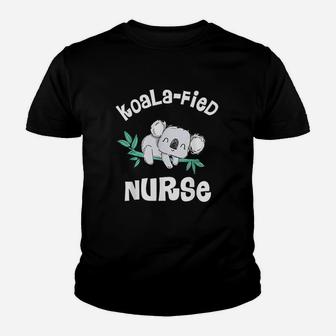 Funny Nurse Qualified Nurse Rn Lpn Gift Koalafied Youth T-shirt | Crazezy