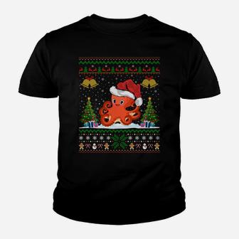 Funny Octopus Xmas Gift Santa Hat Ugly Octopus Christmas Sweatshirt Youth T-shirt | Crazezy AU