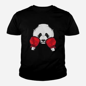 Funny Panda Boxing Cool Animal Lover Gloves Boxer Fan Gift Youth T-shirt | Crazezy UK