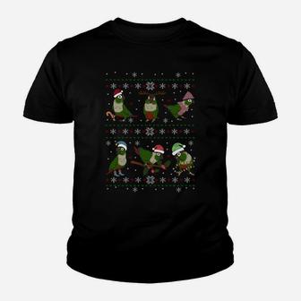 Funny Parrot Doodle Green Cheeked Conure Ugly Christmas Sweatshirt Youth T-shirt | Crazezy UK