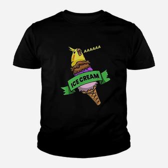 Funny Parrot Pet Doodle Scream Ice Cream Cockatiel Youth T-shirt | Crazezy UK