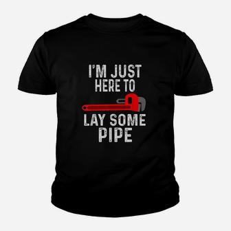 Funny Plumber Gifts For Men Plumbing Lay Some Pipe Youth T-shirt | Crazezy DE