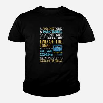 Funny Railroad Train Engineer Gift 3 Idiots On The Tracks Youth T-shirt | Crazezy UK