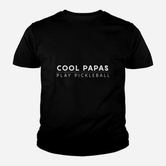 Funny Retiree Gift Idea Cool Papas Play Pickleball Youth T-shirt | Crazezy CA