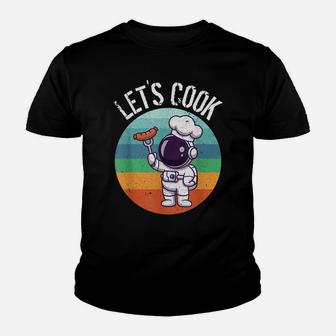 Funny Retro Chef Vintage Cook Astronaut Youth T-shirt | Crazezy