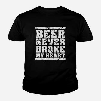 Funny Retro Vintage Beer Never Broke My Heart Beer Festival Youth T-shirt | Crazezy