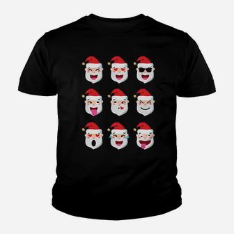 Funny Santa Claus Emotion Youth T-shirt - Monsterry