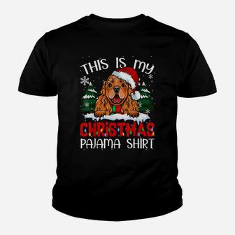 Funny Santa Hat Cocker Spaniel Xmas This Is My Christmas Youth T-shirt | Crazezy
