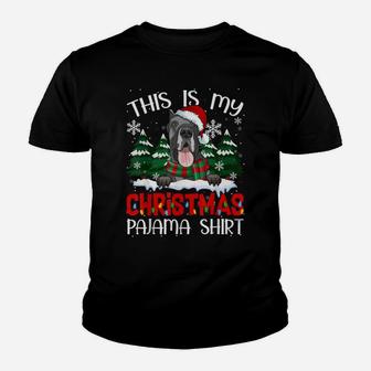 Funny Santa Hat Great Dane Xmas This Is My Christmas Pajama Youth T-shirt | Crazezy