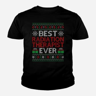 Funny Santa Hat Ugly Radiation Therapist Christmas Youth T-shirt | Crazezy