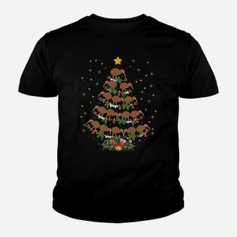 Funny Santa Kiwi Bird Lover Xmas Gift Kiwi Christmas Tree Youth T-shirt | Crazezy
