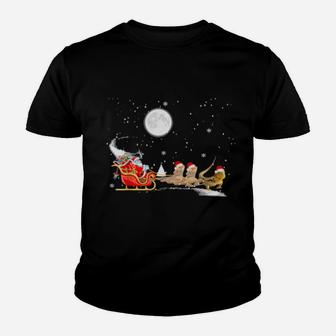Funny Santa Riding Bearded Dragon Bearded Dragon Youth T-shirt - Monsterry AU