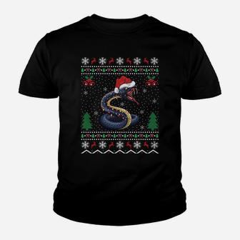 Funny Santa Snake Xmas Gift Ugly Snake Christmas Sweatshirt Youth T-shirt | Crazezy