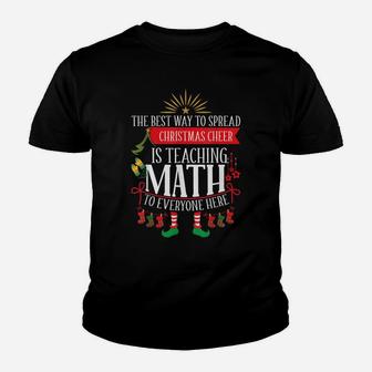 Funny Sarcastic Cool Elf Cheer Math Teacher Christmas Youth T-shirt | Crazezy AU