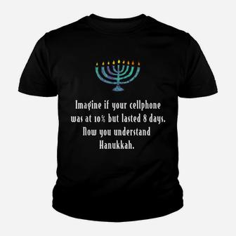 Funny Sarcastic Hanukkah Chanukah Cellphone Quote Gift Shirt Youth T-shirt | Crazezy CA