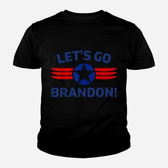 Funny Sarcastic "Let's Go Brandon" Stars &Stripes Design Youth T-shirt | Crazezy