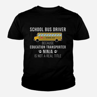 Funny School Bus Driver Appreciation Gift Bus Driver Youth T-shirt - Thegiftio UK