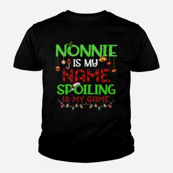 Funny Shirt Nonnie Is My Name Spoiling Is My Game Nonnie Youth T-shirt | Crazezy UK