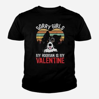 Funny Sorry Dog Puppy Lovers Border Collie Valentines Youth T-shirt - Monsterry