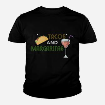 Funny Tacos And Margaritas Youth T-shirt | Crazezy