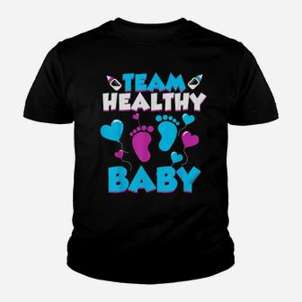 Funny Team Healthy Baby Cute Gender Reveal Party Youth T-shirt - Monsterry AU