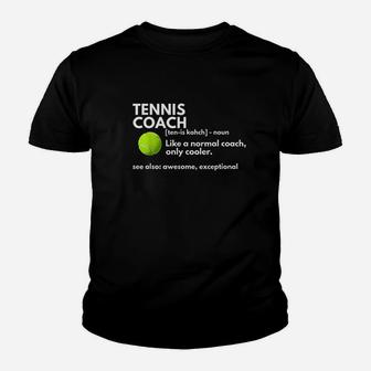 Funny Tennis Coach Definition Coaching Gift Youth T-shirt | Crazezy