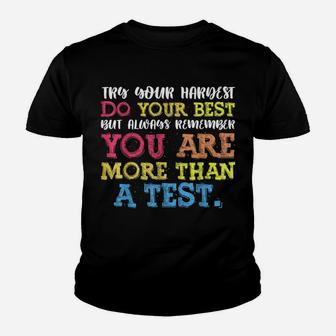 Funny Test Day Staar School Teacher Professor Testing Shirt Youth T-shirt | Crazezy