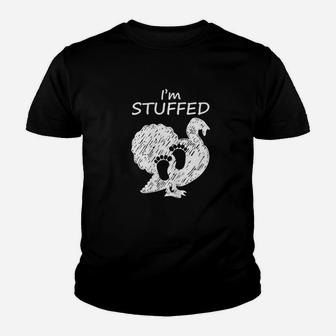 Funny Thanksgiving Newborn Baby Announcement Im Stuffed Youth T-shirt | Crazezy DE