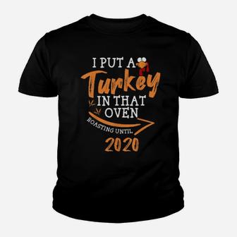 Funny Thanksgiving Pregnancy Announcement Youth T-shirt - Monsterry DE