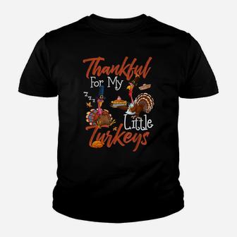 Funny Thanksgiving Teacher Thankful For My Little Turkeys Youth T-shirt | Crazezy DE