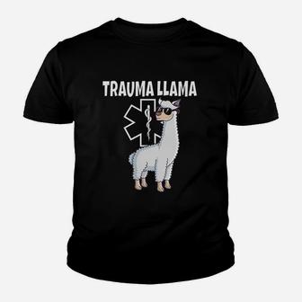 Funny Trauma Llama Emt Design Ems Medic Gift Youth T-shirt | Crazezy UK