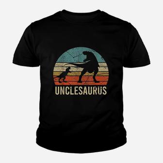 Funny Uncle Dinosaur Daddy Dad Gift 2 3 4 Kids Unclesaurus Youth T-shirt | Crazezy