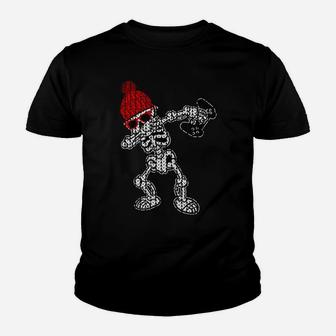 Funny Video Game Gaming Dabbing Skeleton Dab Gamer Gift Youth T-shirt | Crazezy CA