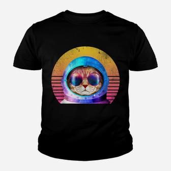 Funny Vintage Style Cat Sunglasses For Kitten Lovers Youth T-shirt | Crazezy