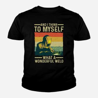 Funny Vintage Welding Design For Men Dad Blacksmith Worker Youth T-shirt | Crazezy