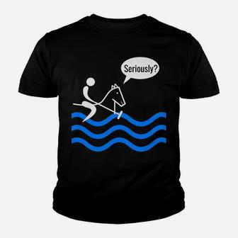 Funny Water Polo Horse Playing Water Polo Youth T-shirt | Crazezy UK